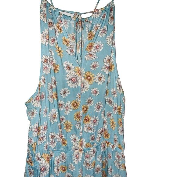FOREVER 21 Women Blue & Off-White Floral Print A-Line Dress - Picture 4 of 10